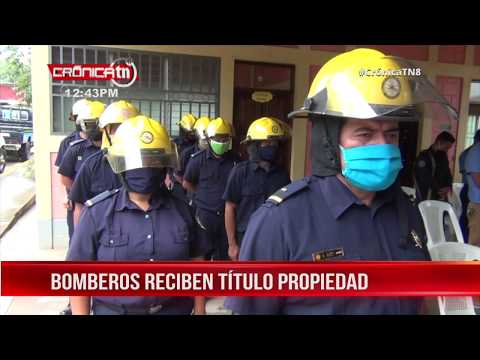 PGR entrega título de propiedad a bomberos en el municipio Wiwilí - Nicaragua