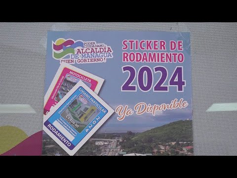 Alcaldía de Managua le recuerda adquirir su sticker de rodamiento con tiempo