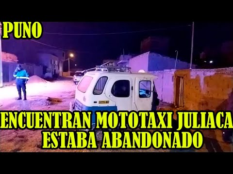 JULIACA POLICIA TRASLADA MOTOTAXI TORITO ABANDONADO HASTA LA COMISARIA ...