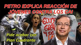 Férrea defensa de Gustavo Petro a los jóvenes de Colombia