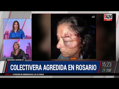 Violencia en Rosario: colectivera agredida en un robo