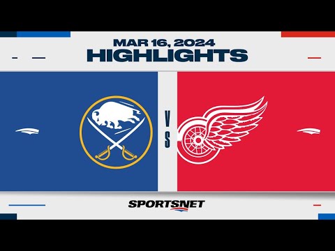 NHL Highlights | Sabres vs. Red Wings - March 16, 2024