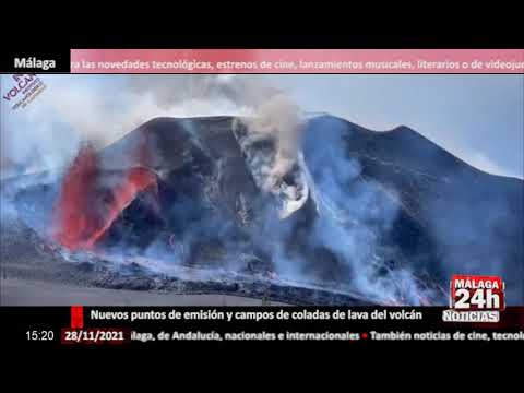?Noticia - Nuevos puntos de emisión y campos de coladas de lava del volcán