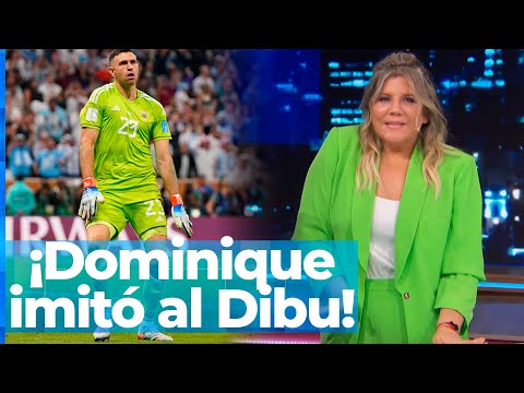 ¡Dominique Metzguer imitó al Dibu Martínez! La conductora de Telenoche sorprendió con su bailecito