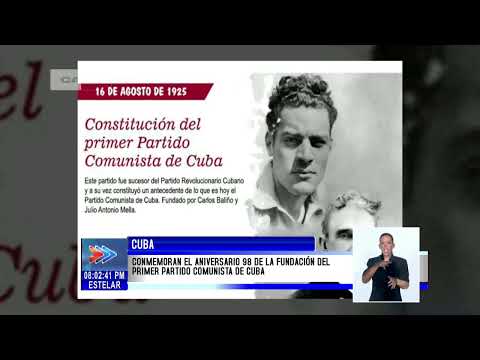 Conmemoran el aniversario 98 de la fundación del 1er Partido Comunista de Cuba