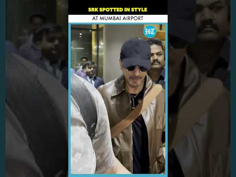 SRK Looks Dashing In A Leather Jacket & Denims As He Returns To Mumbai | WATCH