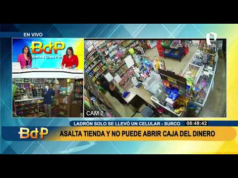 Surco: Asalta tienda y alarma ahuyenta a ladrón