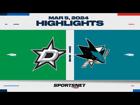 NHL Highlights | Stars vs. Sharks - March 5, 2024