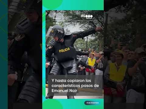 La POLICÍA de PERÚ BAILÓ AL RITMO de KE PERSONAJES - Telefe Noticias