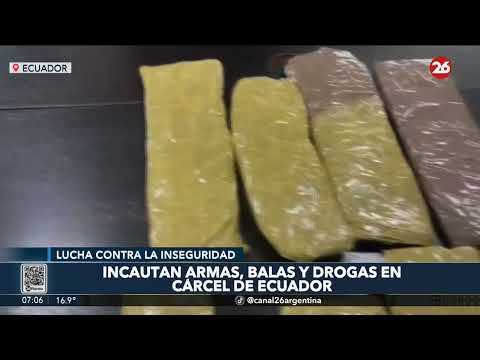 ECUADOR | Incautan armas, balas y drogas en una cárcel