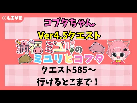 【ドラクエ10】＃871　久々のコブタちゃん登場！Ver4.5クエストあと5個！行けるとこまで！　初見さん歓迎！