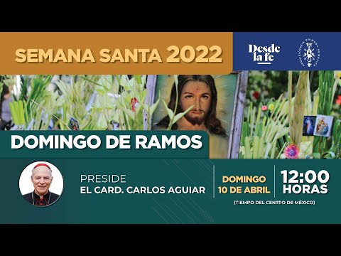 Misa de Domingo de Ramos 2022 desde la Catedral Metropolitana de la CDMX. 10/04/2022