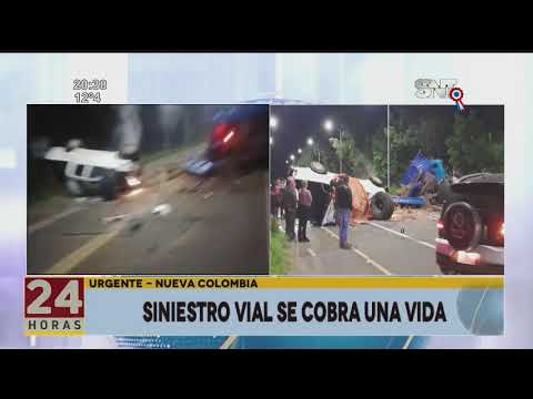 Accidente con derivación fatal en Nueva Colombia