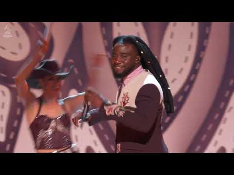 Watch SHABOOZEY perform "GOOD NEWS" & "A BAR SONG (TIPSY)" live at the 2025 GRAMMYs