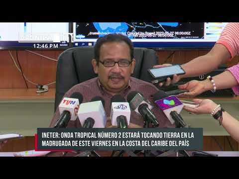 INETER: Onda Tropical 2 tocará el Caribe de Nicaragua este viernes
