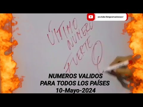 NUMEROS PARA HOY VIERNES 10 DE MAYO 2024 | PARA TODOS LOS PAÍSES