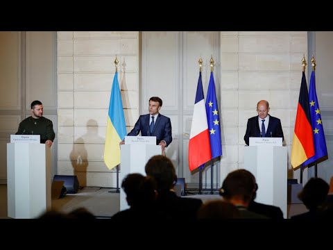 Zelensky à l'Élysée : retrouvez la conférence de presse en présence de Scholz et Macron • FRANCE 24