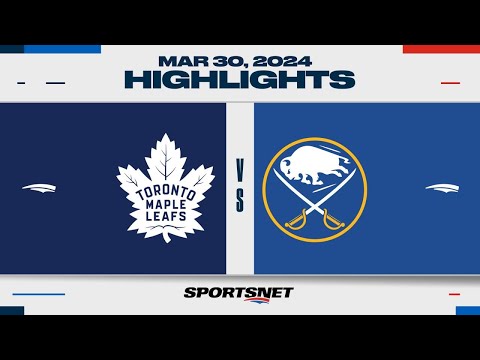 NHL Highlights | Maple Leafs vs. Sabres - March 30, 2024