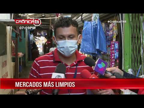 Jornada de limpieza y normas de higiene en el Mercado Candelaria - Nicaragua