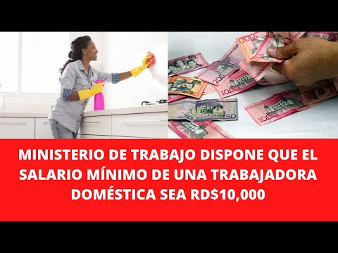 MINISTERIO DE TRABAJO DISPONE QUE EL SALARIO MÍNIMO DE UNA TRABAJADORA DOMÉSTICA SEA RD$10,000