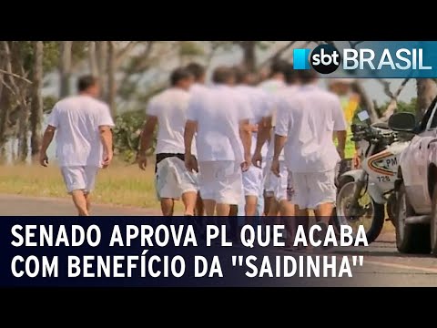 Senado aprova projeto de lei que acaba com saidinha de presos em feriados | SBT Brasil (20/02/24)