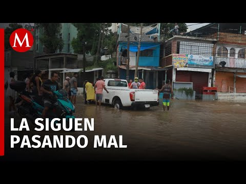 Acapulco se mantienen bajo inundaciones por las lluvias tras el paso de la tormenta 'John'