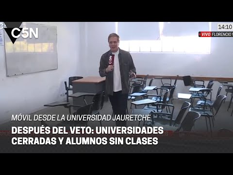 Estudiantes y docentes de la UNAJ se manifestaron EN CONTRA del VETO de MILEI