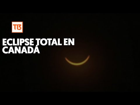 Espectacular registro desde el cielo del eclipse total en Canadá