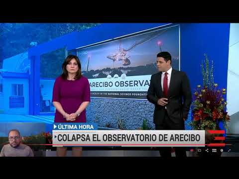 Colapsa el radioteloscopio del Observatorio de Arecibo Puerto Rico