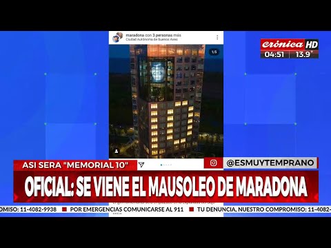Diego Maradona tendrá su mausoleo en pleno centro de Buenos Aires