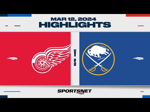 NHL Highlights | Red Wings vs. Sabres - March 12, 2024