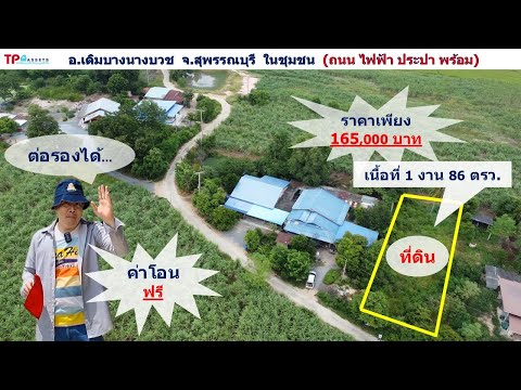 ที่ดินสวยน้ำไม่ท่วมจ.สุพรรณบุร