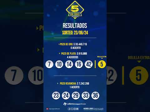 Resultados 5 de Oro - 23/06/2024