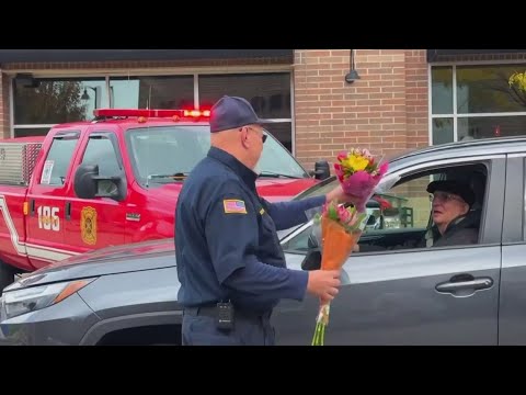 Firefighters brought smiles to people's faces with 'Petal It Forward Day'