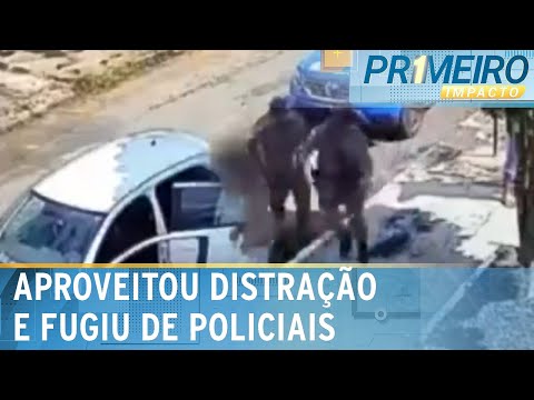 Homem que já foi preso por tráfico foge de abordagem policial em Goiás | Primeiro Impacto (27/03/24)