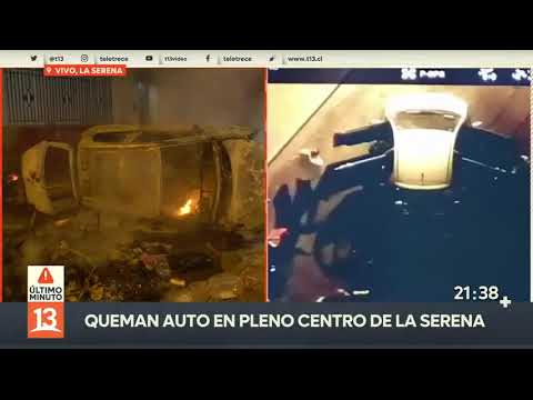 Habla dueño de auto que fue volcado y quemado en La Serena