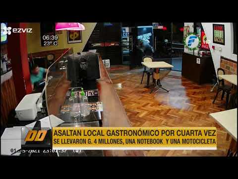 Violento asalto en local gastronómico de Asunción