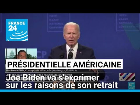 Joe Biden parlera ce soir sur les raisons de son retrait à la présidentielle • FRANCE 24