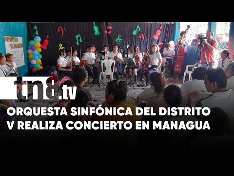Orquesta Sinfónica del Distrito V realiza concierto en Managua - Nicaragua