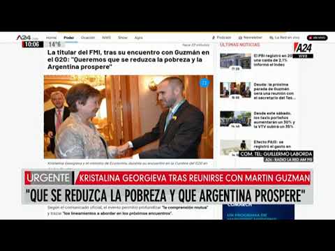 G20: la titular del FMI habló tras la reunión con Guzmán