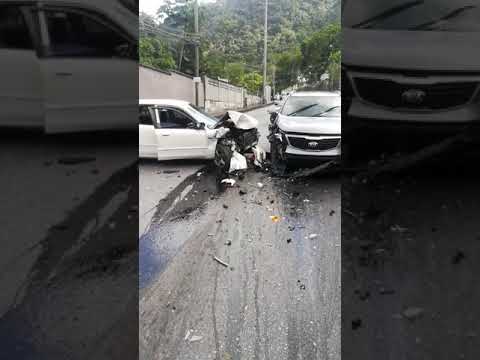 A Car Crash Happened Maraval near WASA Trinidad