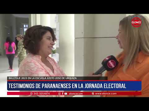 Elecciones balotaje 2023: Testimonios de paranaenses en la Escuela Justo José de Urquiza