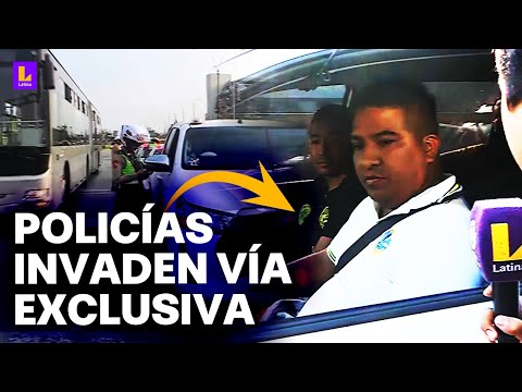 Siguen invadiendo carril exclusivo del Metropolitano: Policías son multados en Independencia