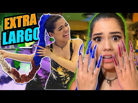 24 HORAS CON UÑAS y CABELLO EXTREMADAMENTE LARGO ¡Pasó un ACCIDENTE!?