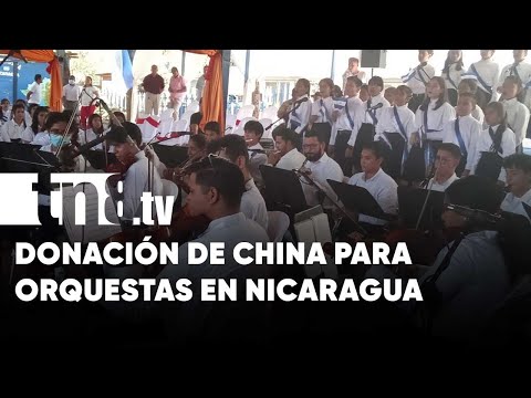 China dona instrumentos musicales para orquesta estudiantil en Managua - Nicaragua
