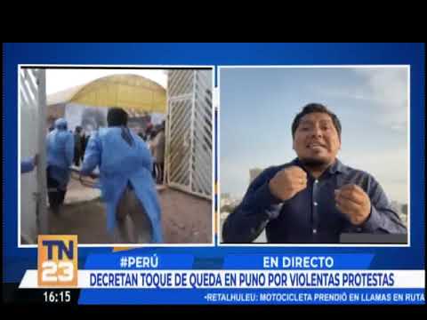 Gobierno peruano decreta toque de queda ante protestas que piden renuncia de Boluarte.