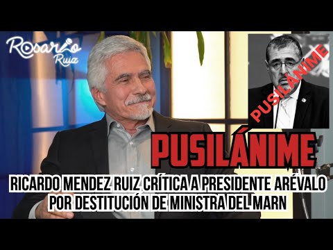 Ricardo Méndez Ruiz califica de Pusilánime al Presidente Bernardo Arévalo al destituir a Ministra