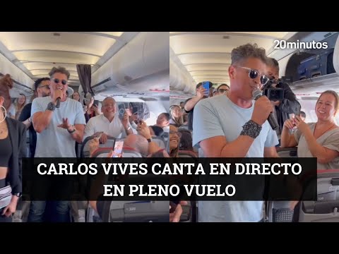 Carlos Vives canta en pleno vuelo dealnte de todos los pasajeros