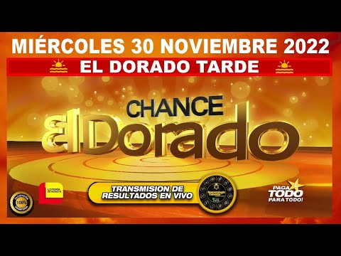 Resultado loteria DORADO TARDE ?del MIÉRCOLES 30 de NOVIEMBRE de 2022 (ULTIMO SORTEO DE HOY) l