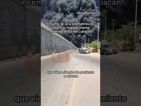 El humo se ve a kilómetros de distancia: impresionante incendio ? al sur de Culiacán